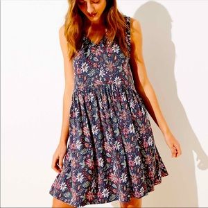 LOFT Garden V-neck swing dress